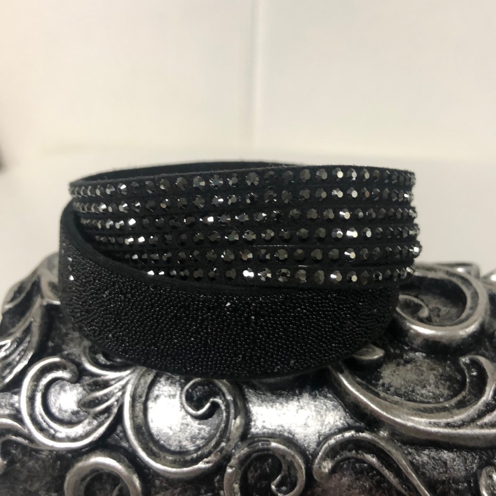 Swarovski Slake wrap bracelet in black